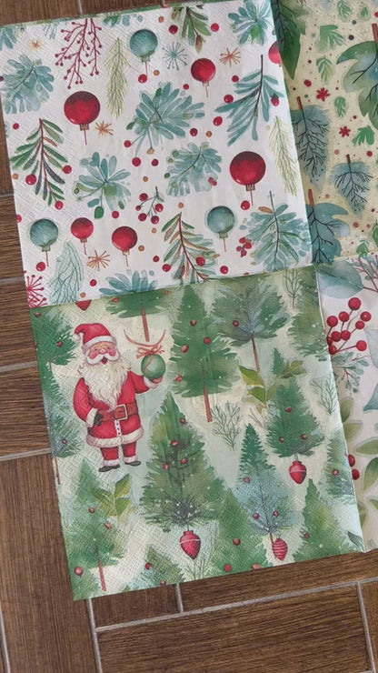 Napkin Bundle | Traditional Red & Green