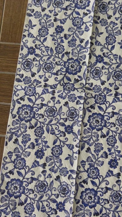 Napkin Bundle | Blue & Olive Elegant Floral