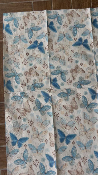 Napkin | Blue Butterflies