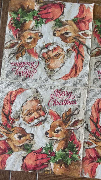 Napkin Bundle | Vintage Santas