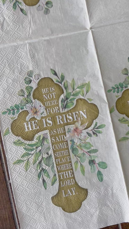 Napkin | Easter Cross in Neutrals