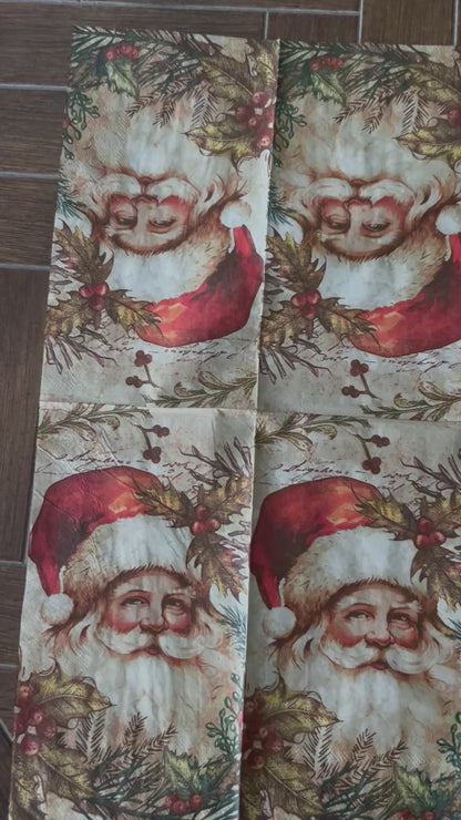 Napkin Bundle | Vintage Santas