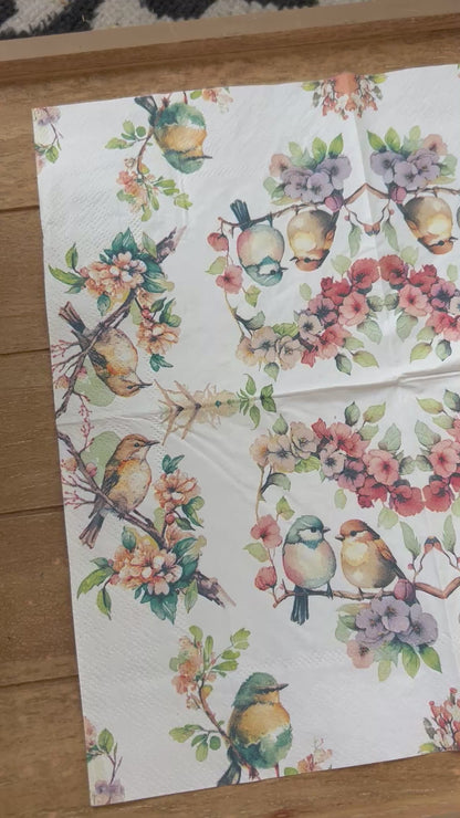 Napkin | Colorful Birds & Flowers