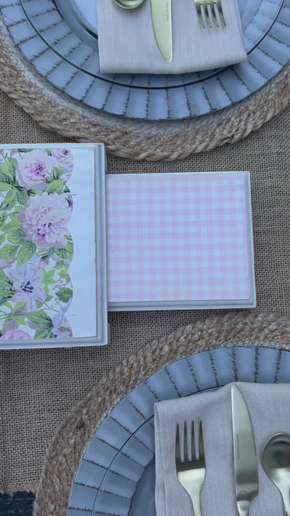 Extendable Riser Tray Set | Pink Florals & Gingham