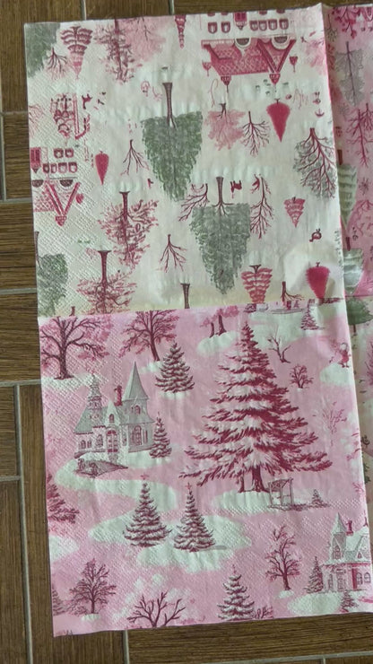 Napkin Bundle | Pink Christmas