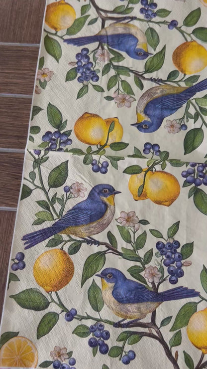 Napkin Bundle | Lemons & Bluebirds
