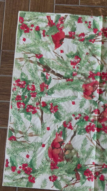 Napkin Bundle | Christmas Cardinals 2