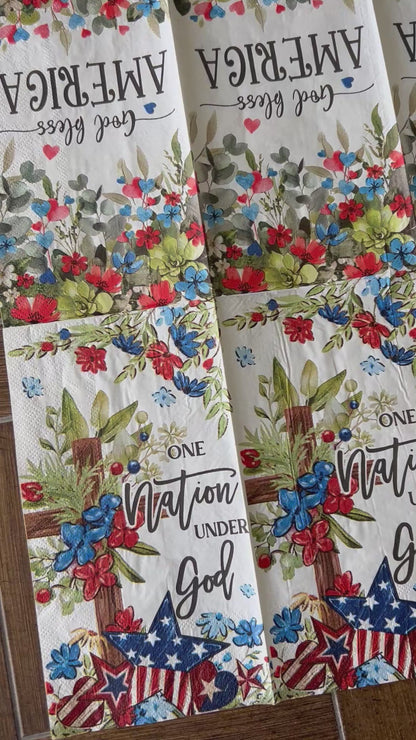 Napkin | Dual Print One Nation Under God