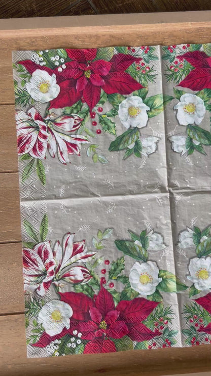 Napkin Bundle | Poinsettia Christmas