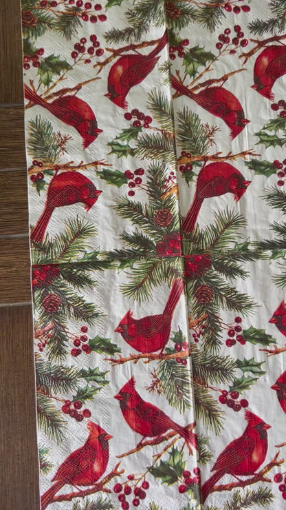 Napkin Bundle | Christmas Cardinals 1