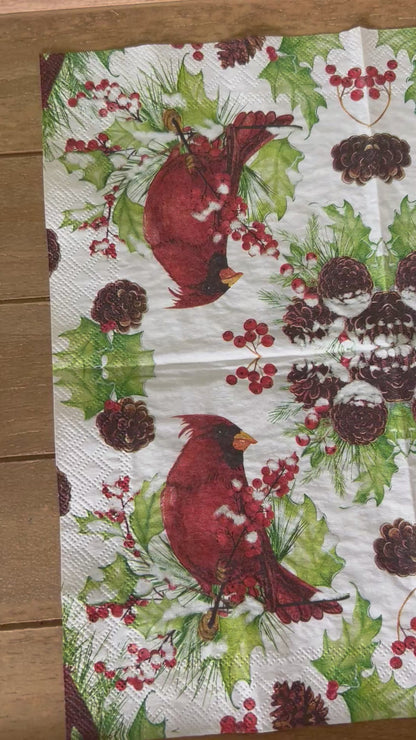 Napkin Bundle | Christmas Cardinals 1