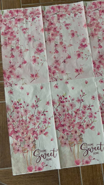 Napkin | Dual Print Pink Home Sweet Home