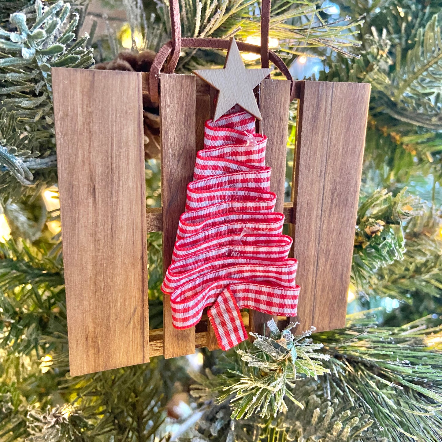 DIY Ribbon Tree Pallet Ornament Kit