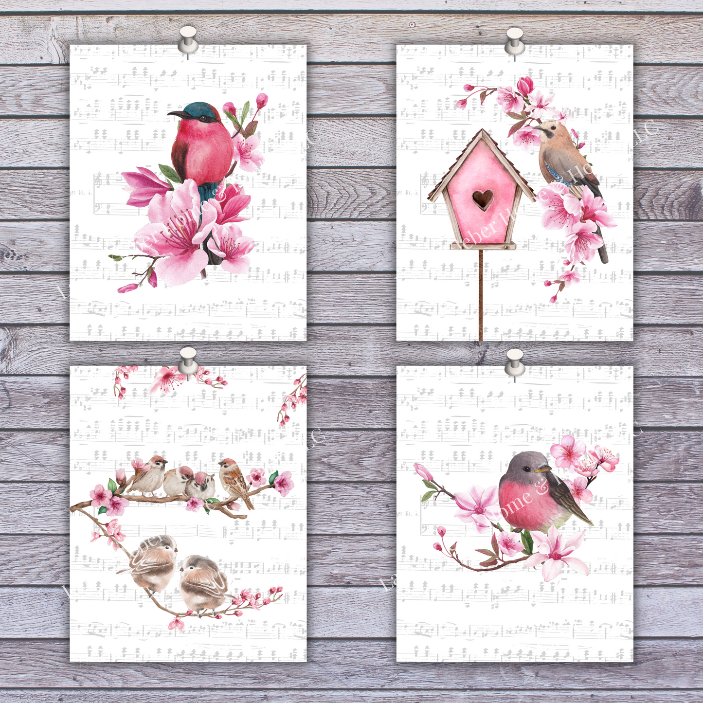 Prints | Pink Birds