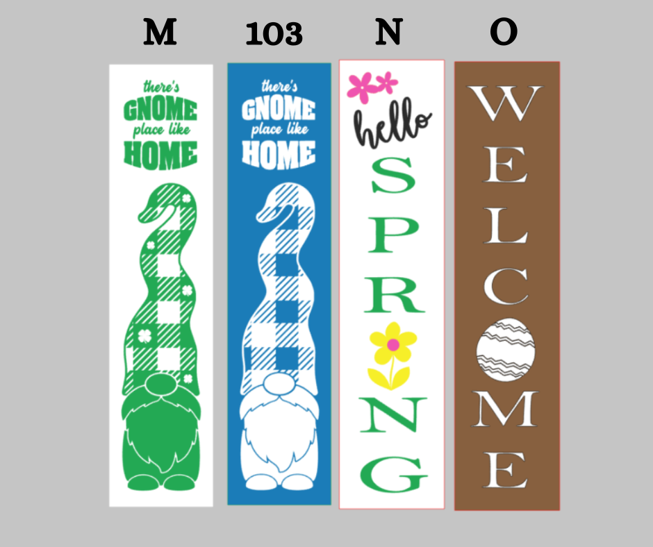 Stencils - Tall Porch Signs (12x48)