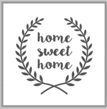 12x12 inch wood sign home sweet home