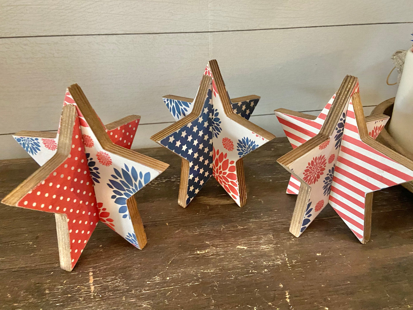 Wooden Patriotic Stars