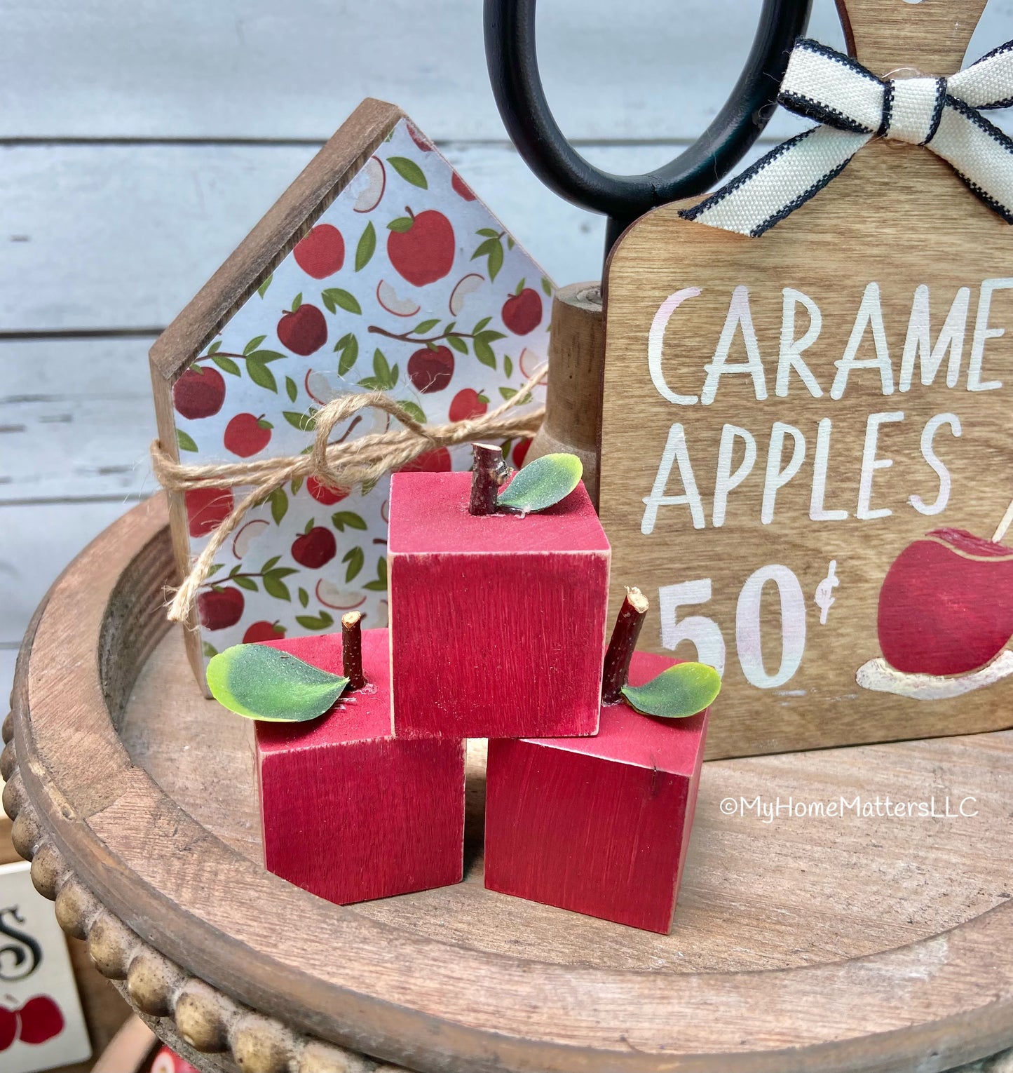 DIY Mini Letter Cubes - Apples (Set of 3)