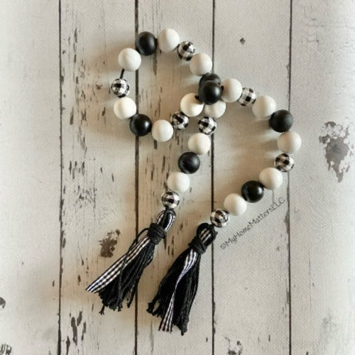DIY Wooden Bead Kit - Halloween Black and White