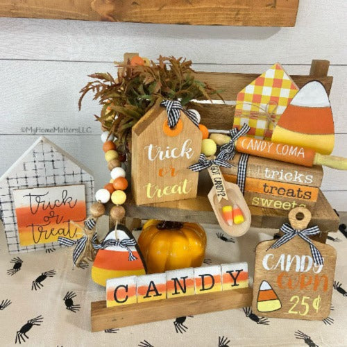 DIY Tiered Tray Set - Candy Corn