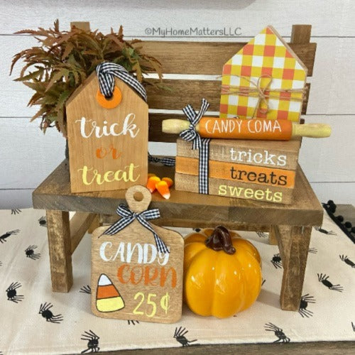 DIY Tiered Tray Set - Candy Corn