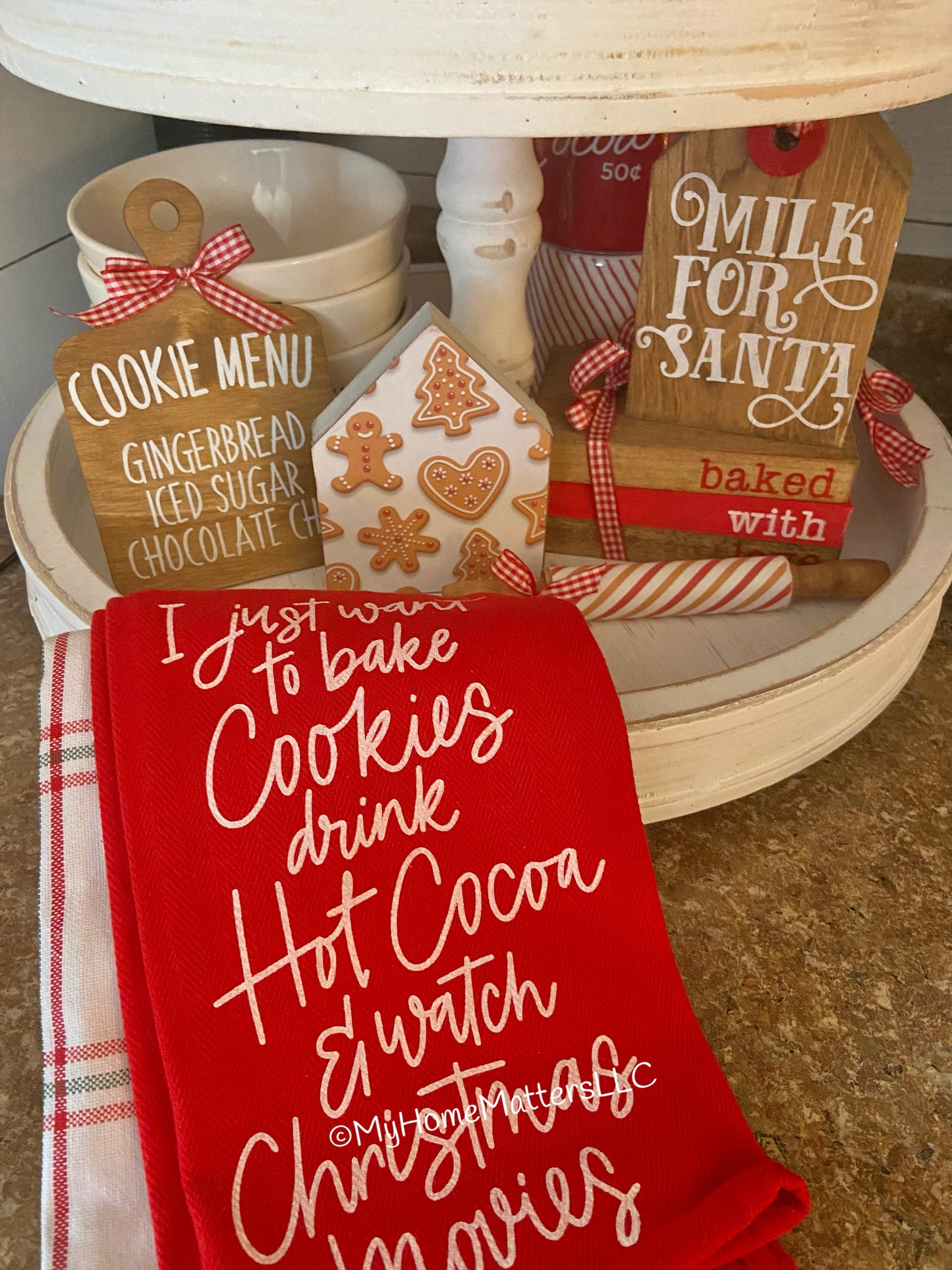 DIY Tiered Tray Set - Cookies for Santa