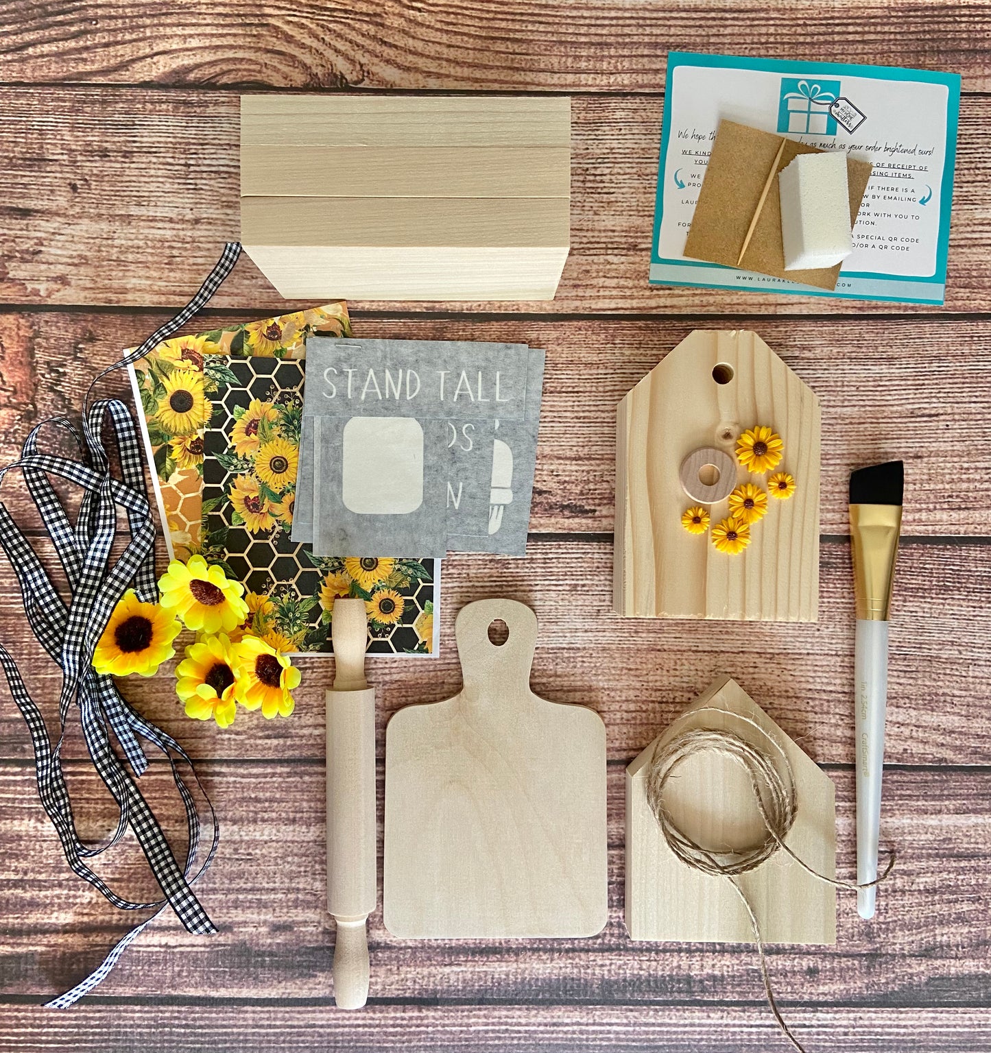 DIY Tiered Tray Set - Sunflower Theme