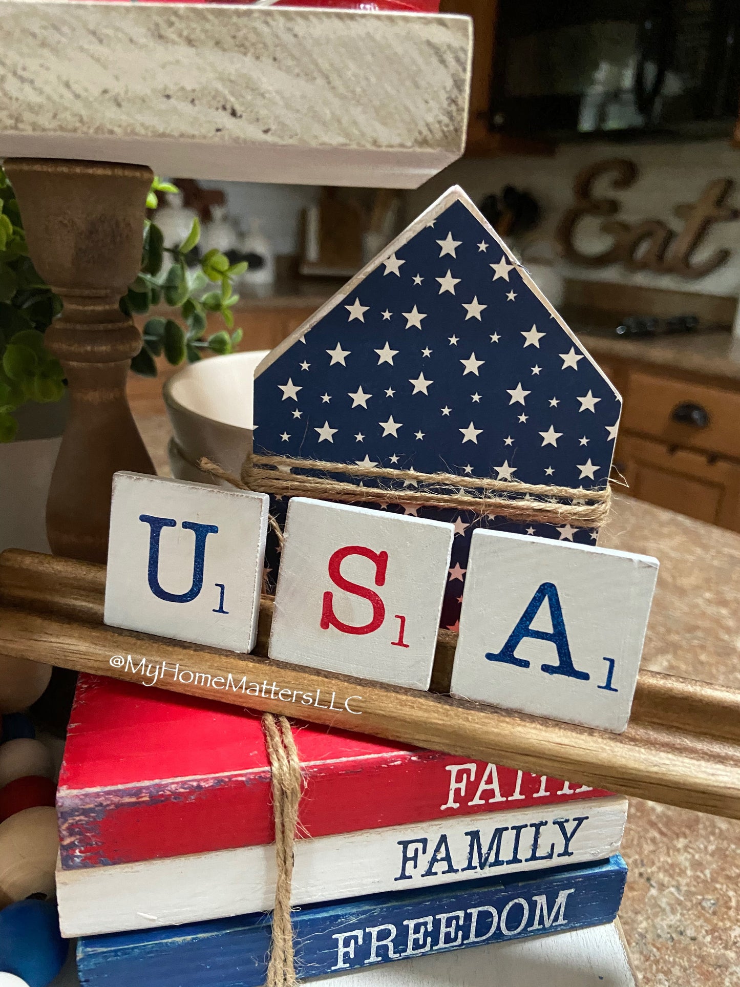 DIY USA Mini Letter Tiles - Patriotic
