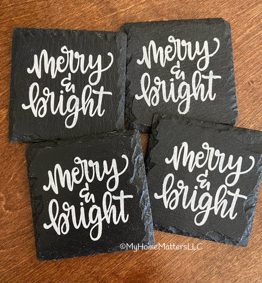 Slate Merry & Bright Coasters