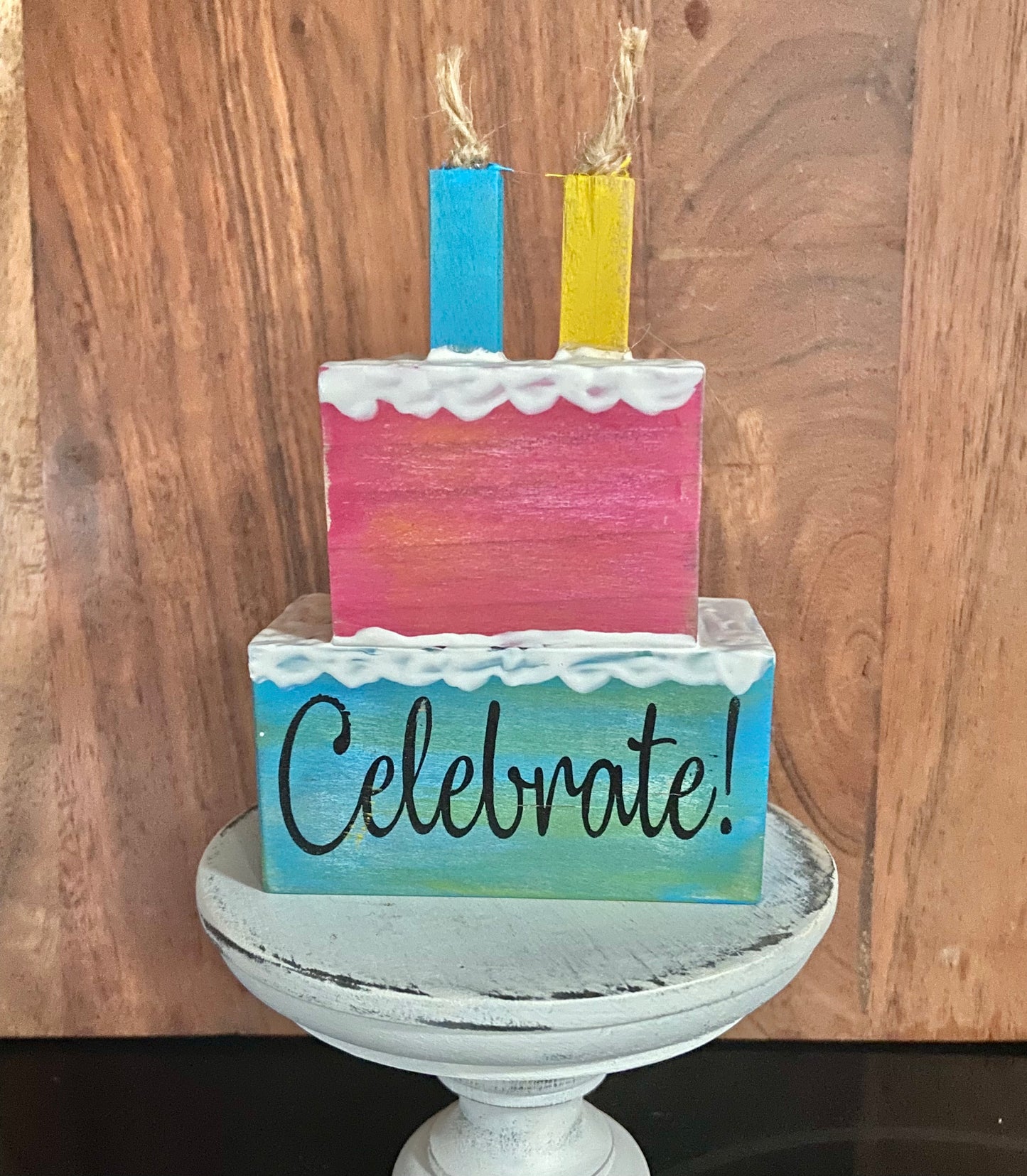DIY Shelf Sitter - Birthday Cake