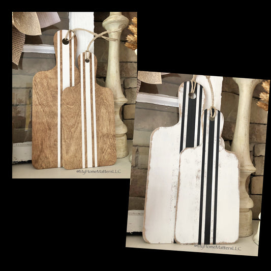 Layering Boards Pair - Grain sack Stripe