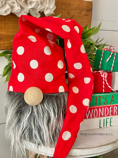 Finished Gnome | Red Polka Dot