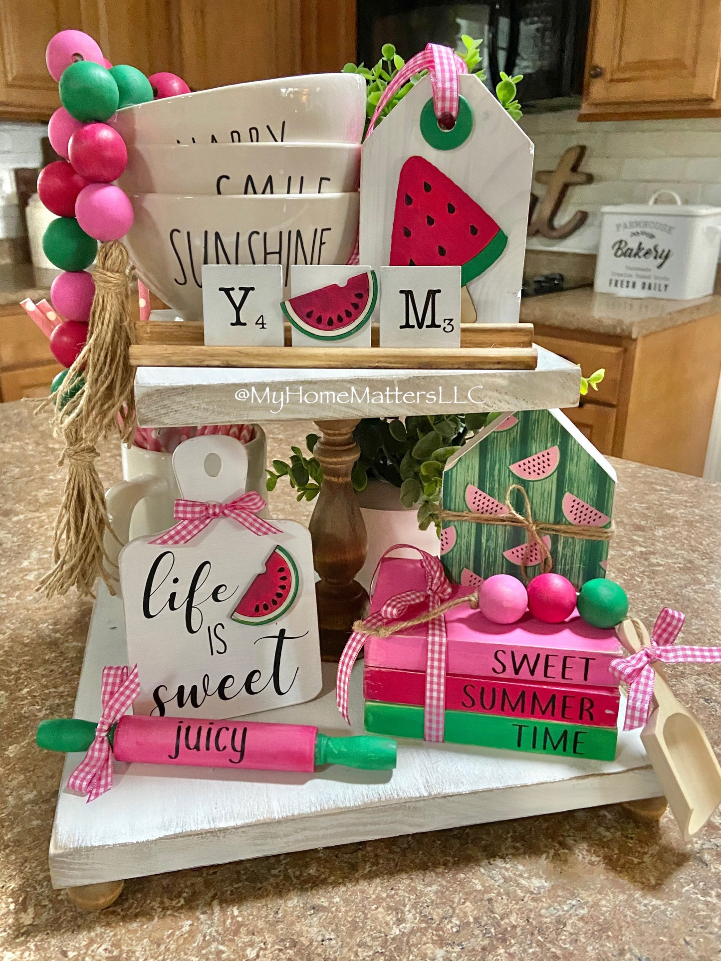Tiered Tray Set | Watermelon