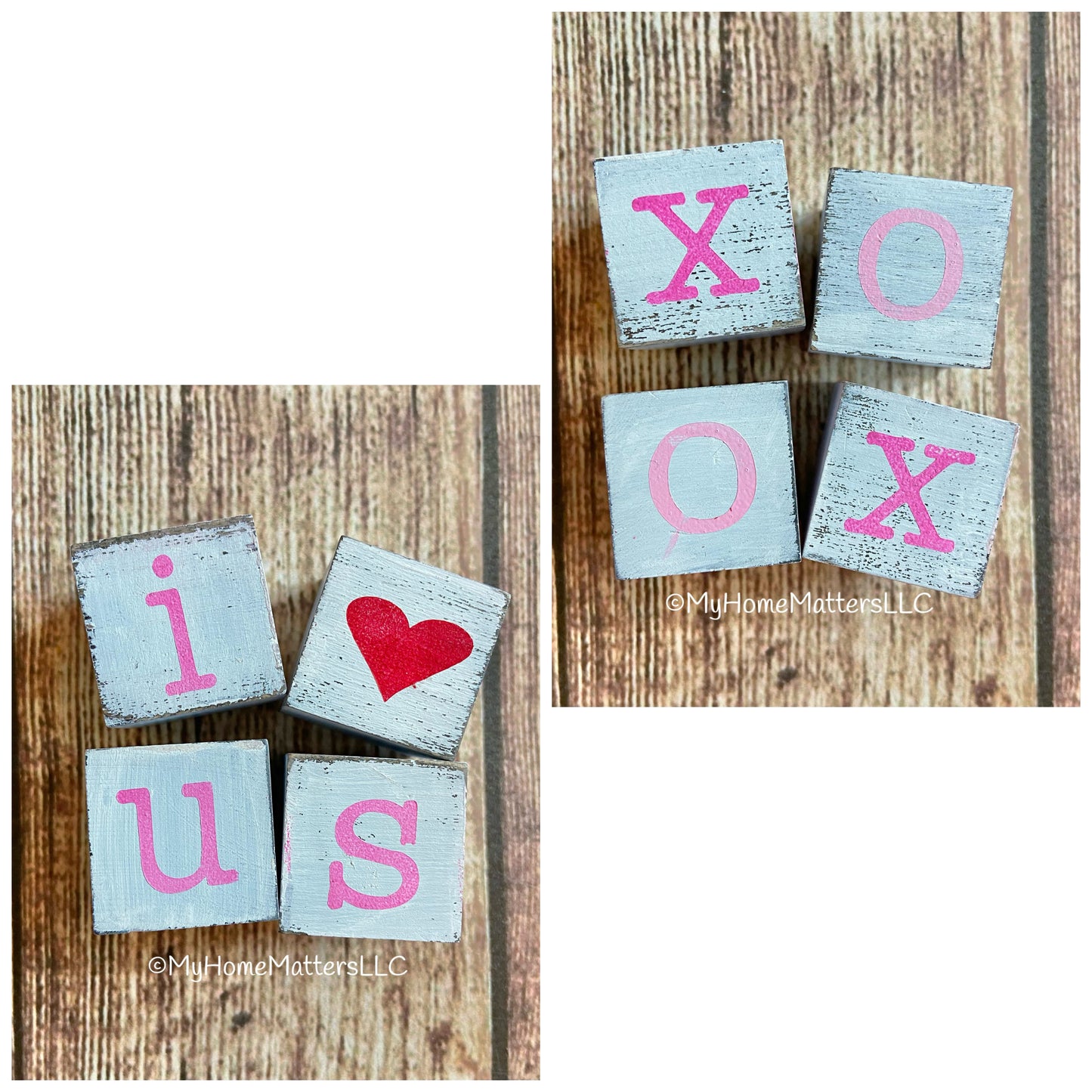 DIY Mini Letter Cubes - Valentine Kit (Set of 4)