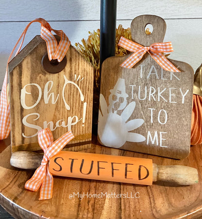 Finished Tiered Tray Set | Thanksgiving